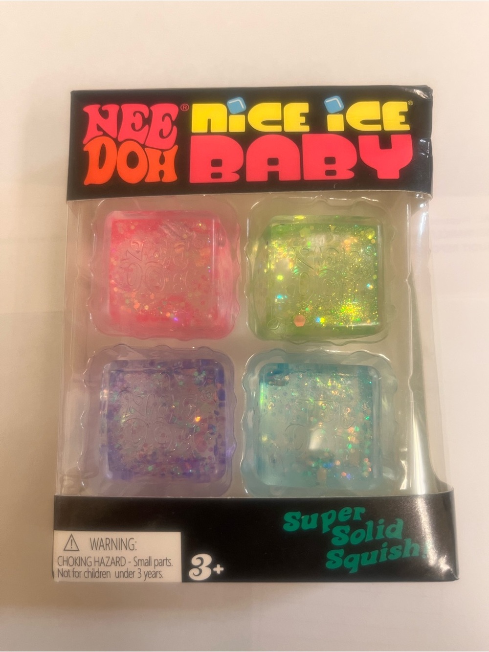 Nice Ice Baby Super Solid Squish 4-Pack - Pink, Green, Purple, Blue